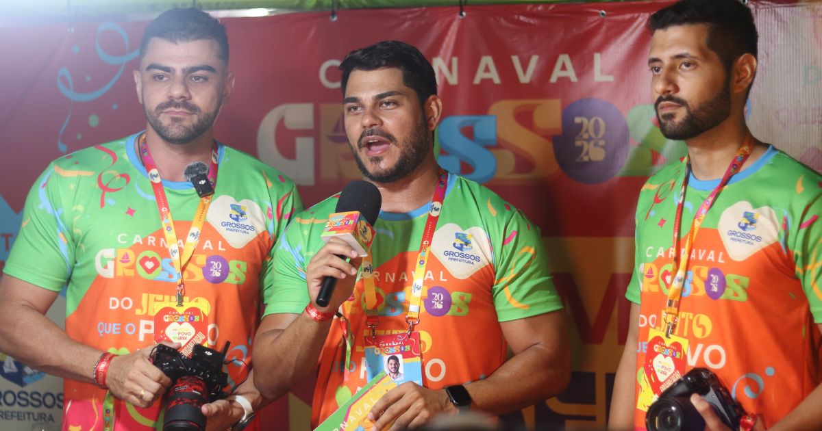 Secretaria de Comunicação realiza transmissão ao vivo do Carnaval Grossos 2026