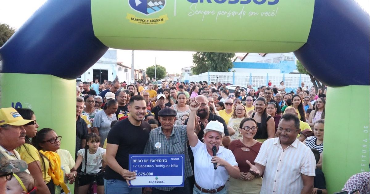 Beco de Expedito é inaugurado com pavimentação e drenagem em Grossos